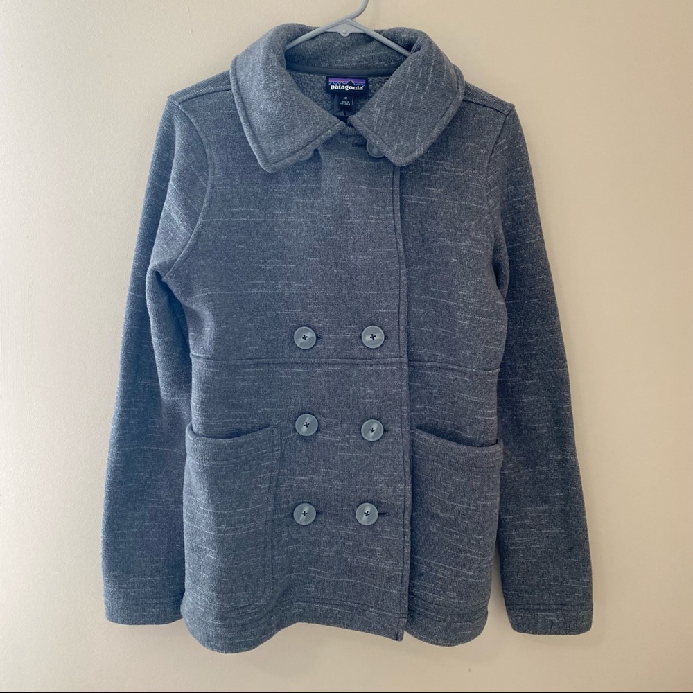 PATAGONIA Women’s Gray Knit Pea Coat